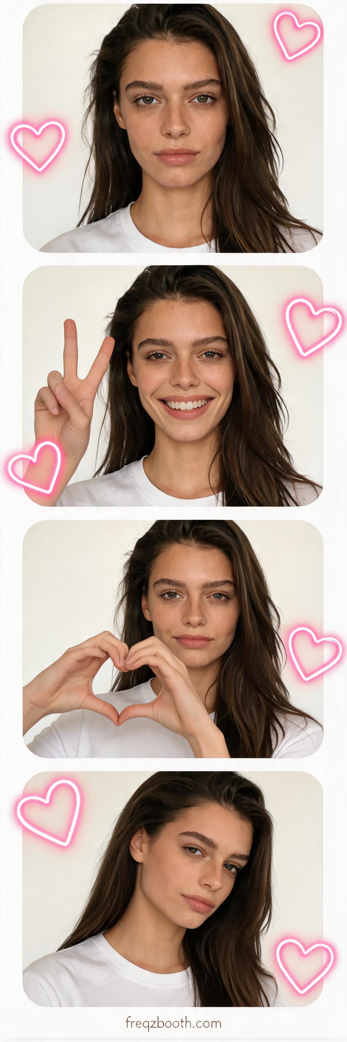 Freqz Booth AI photo booth multi-frame collage example