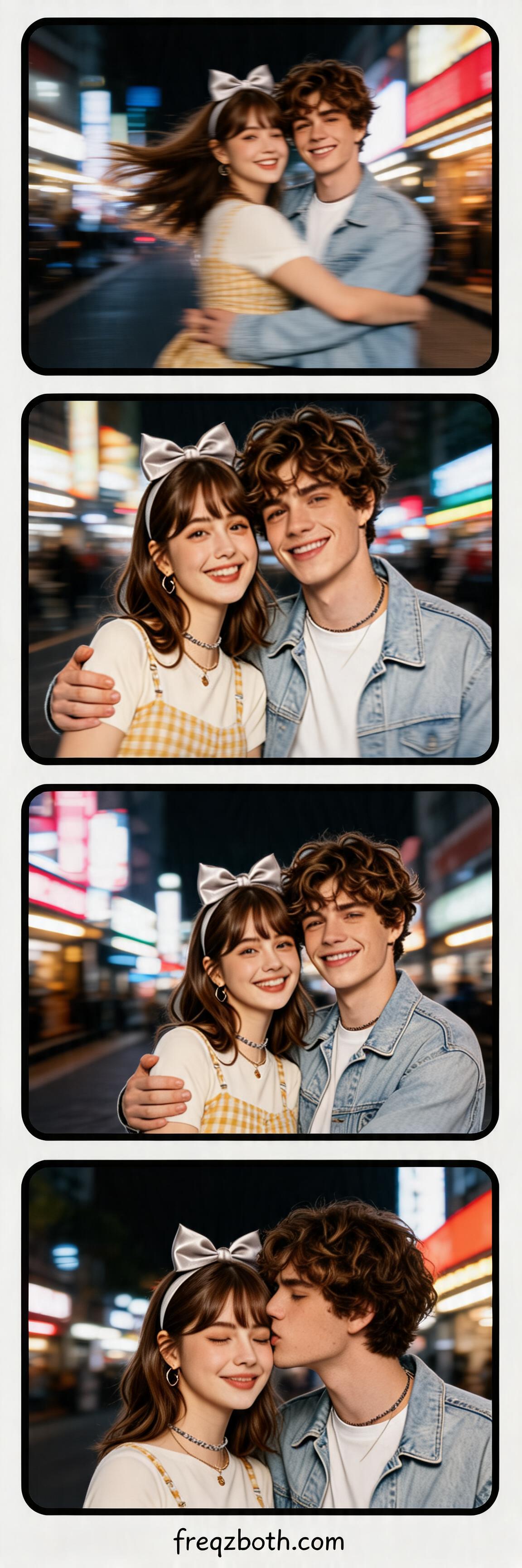 Freqz Booth AI photo booth multi-frame collage example
