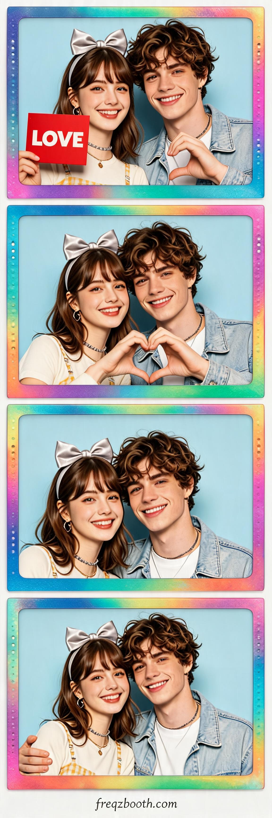 Freqz Booth AI photo booth multi-frame collage example