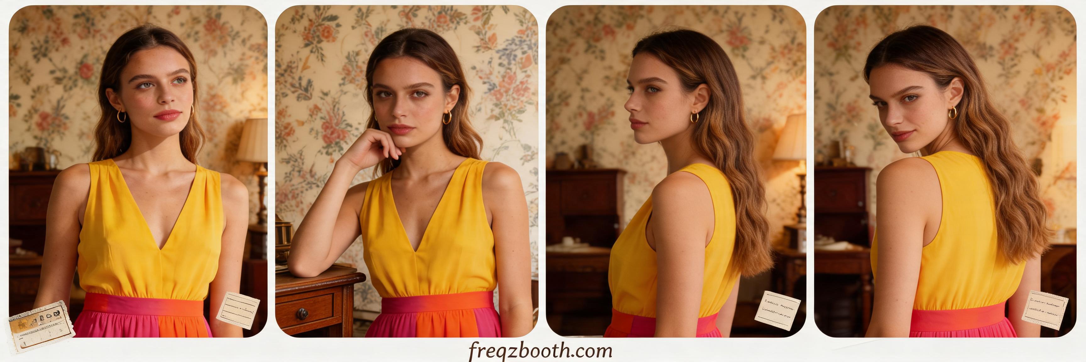 Freqz Booth AI photo booth multi-frame collage example